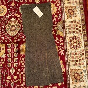 ZARA NWT Long Black and Gold Skirt